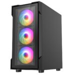 CiT Tsunami Black MATX 4 x120mm Inner-Ring ARGB Fans - Image 2