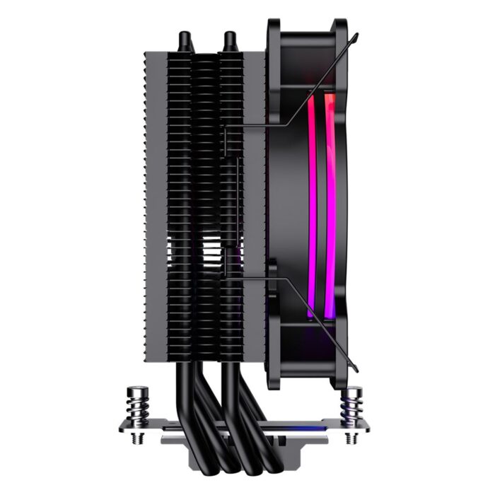GameMax Ice Blade Black CPU Cooler 120mm PWM ARGB Fan 4 x Heat Pipes TDP 190W - Image 4