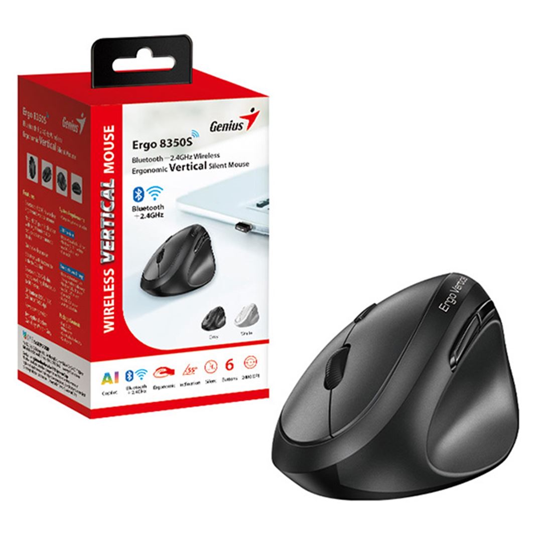 Genius Ergo 8350S Genius Ergo 8350S Wireless Ergonomic Vertical Mouse - Image 1