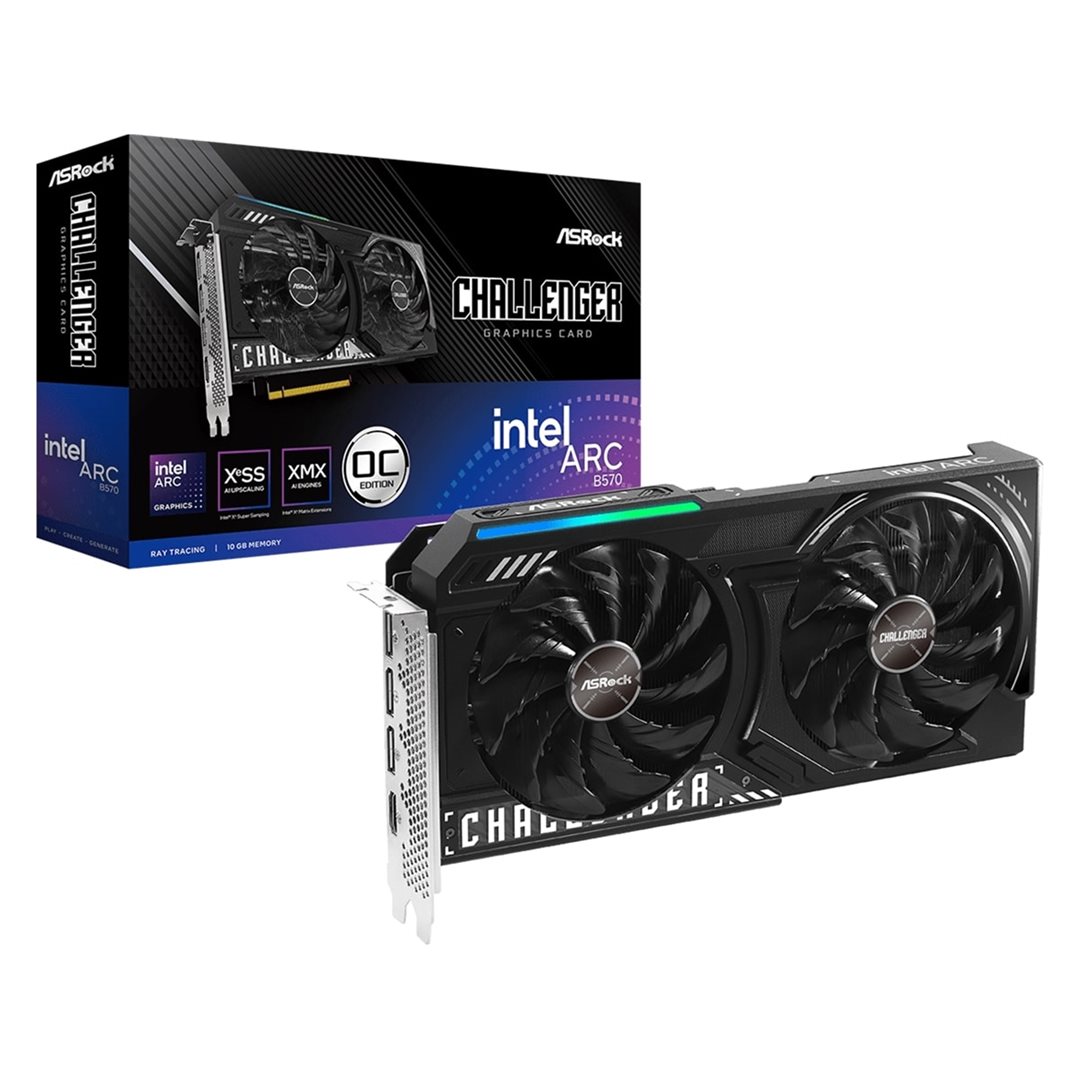 ASRock Intel Arc B570 Challenger OC ASRock Intel ARC B570 Challenger 10GB OC GDDR6 - Image 1