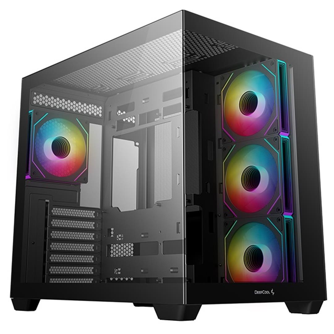 DeepCool CG530 4F DeepCool CG530 4F Mid-Tower Case Black with Tempered Glass Panels, 4 Pre-Installed ARGB Fans - Image 1