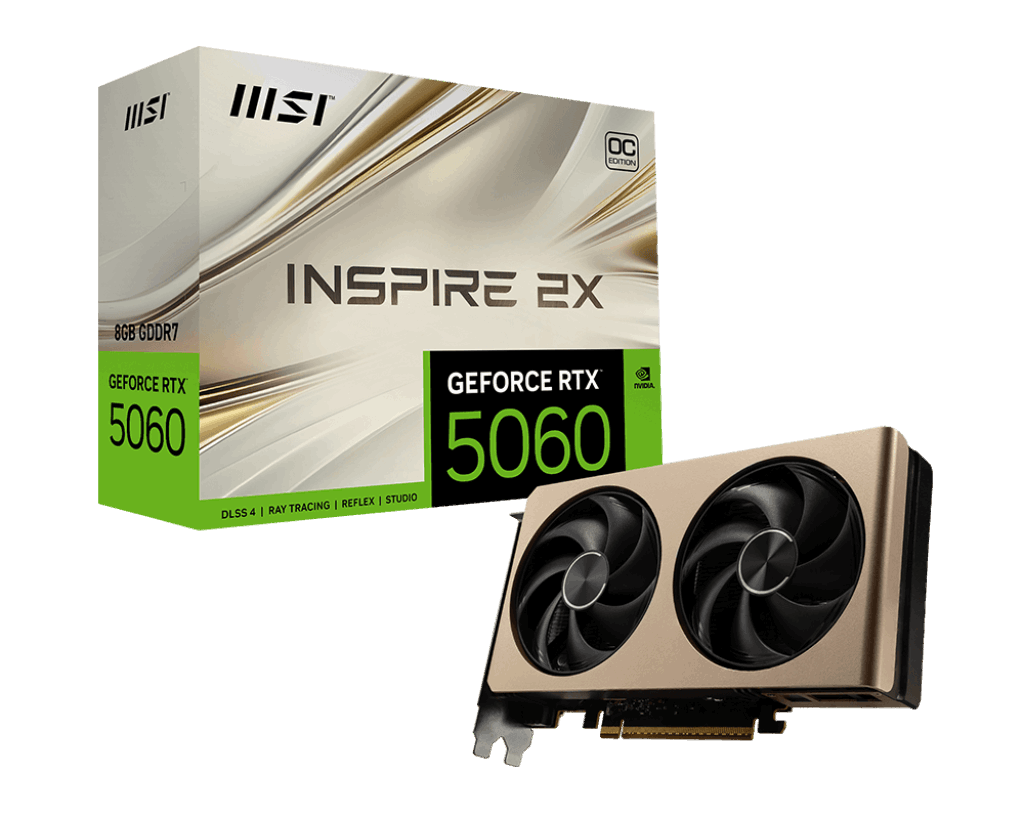 MSI GeForce RTX 5060 8G INSPIRE 2X OC MSI GeForce RTX 5060 8G INSPIRE 2X OC - Image 1