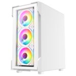Cit Bolt White Micro-ATX Gaming Case With 4 x 120mm ARGB - Image 4