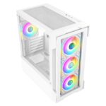 Cit Bolt White Micro-ATX Gaming Case With 4 x 120mm ARGB - Image 2