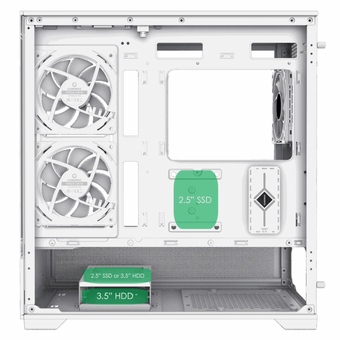 GameMax Vista Mini White Case mATX - Image 7
