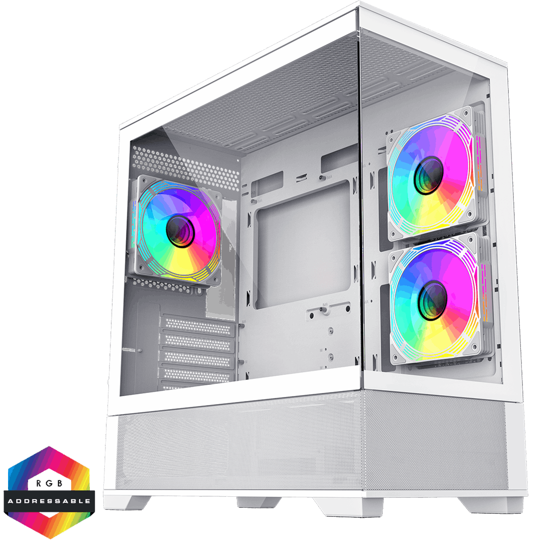 GameMax Vista Mini White GameMax Vista Mini White Case mATX - Image 1