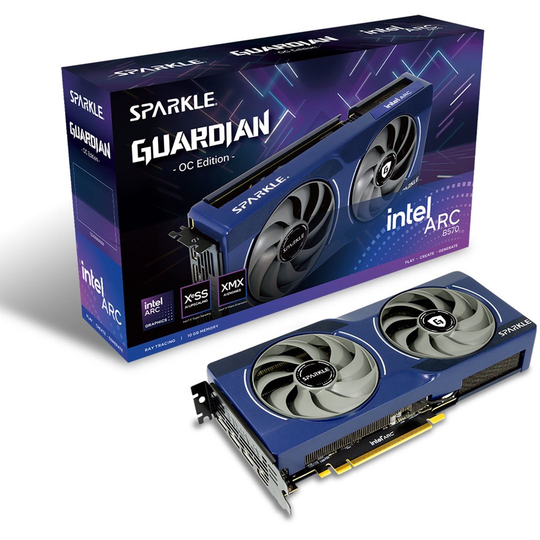 Sparkle Intel ARC B570 GUARDIAN OC 10GB Sparkle Intel ARC B570 GUARDIAN OC 10GB GDDR6 Graphics Card - Image 1