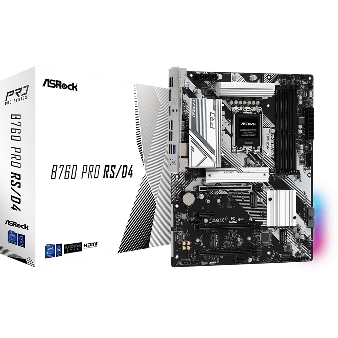 ASRock B760 Pro RS D4 ASRock B760 PRO RS/D4 LGA1700 motherboard - Image 1