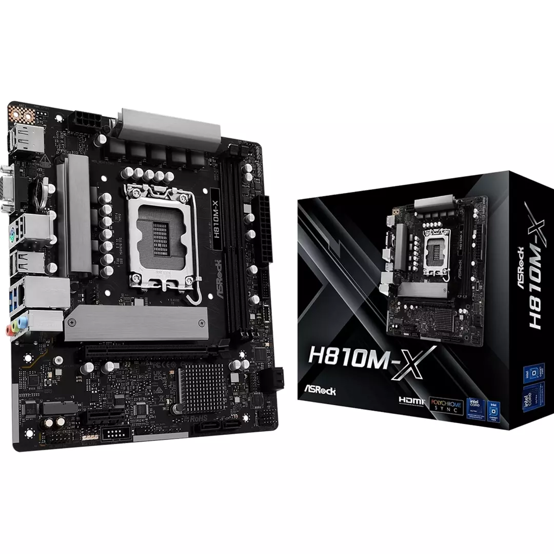 ASRock H810M-X ASRock H810M-X LGA1850 Socket - Image 1