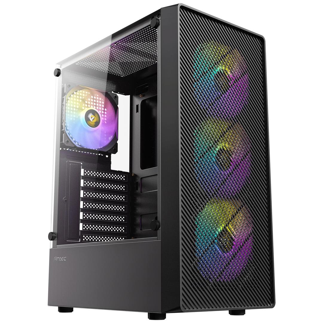 Antec AX26 RGB Elite Antec AX26 RGB Elite Mid-Tower, 4 x 120mm Fixed-RGB Fans - Image 1