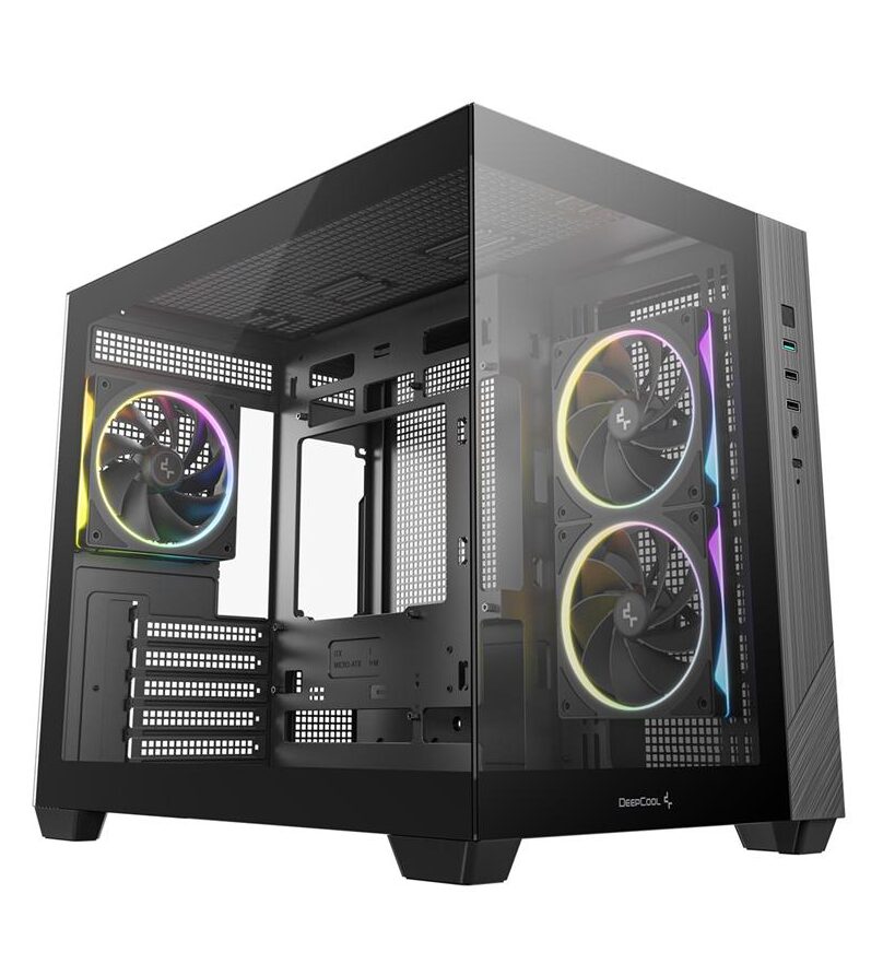 DeepCool CG330 3F ARGB DeepCool CG330 3F ARGB Dual Chamber Micro-ATX Tower Case - Image 1