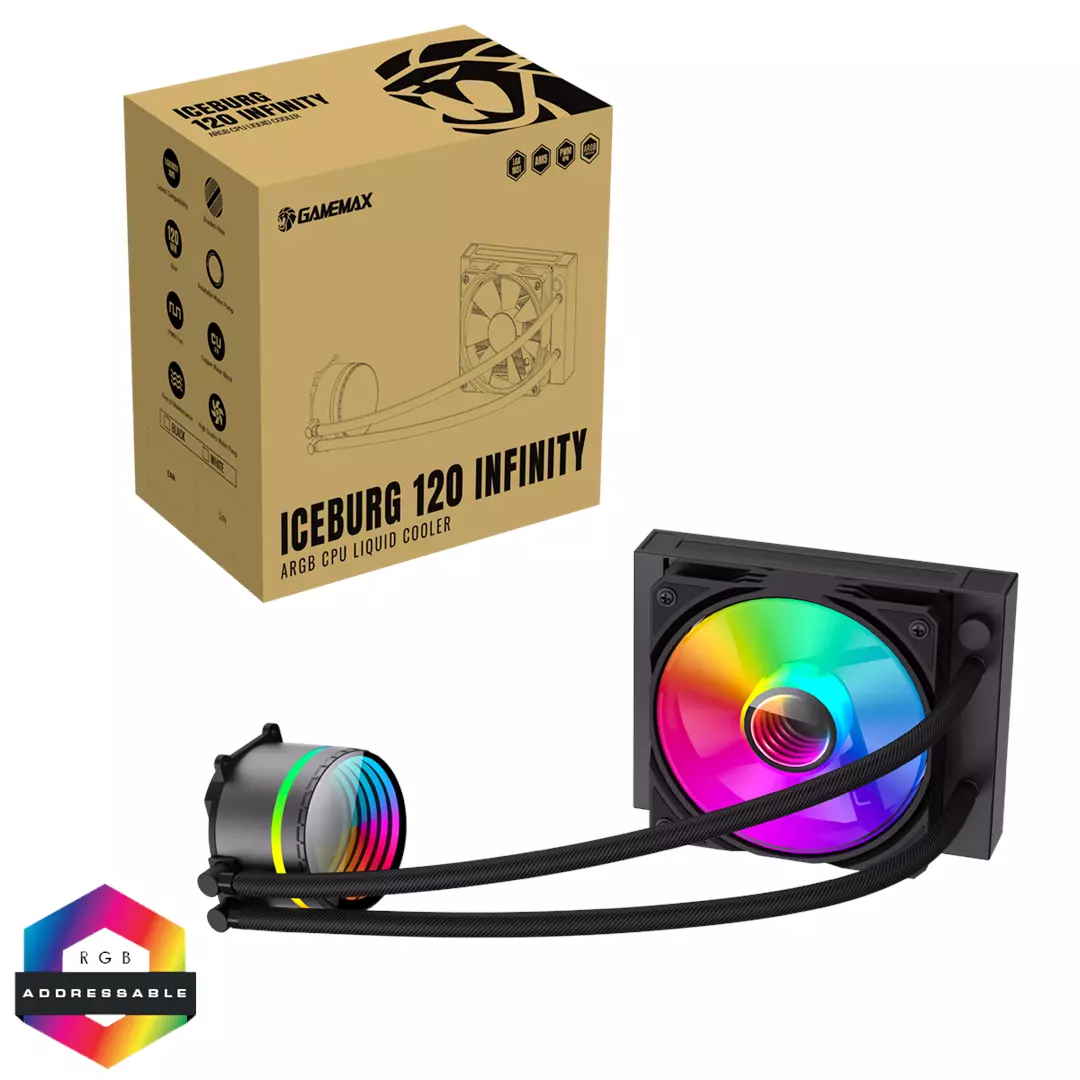 GameMax Iceburg 120mm AIO GameMax Iceburg 120mm AIO Infinity ARGB - Image 1