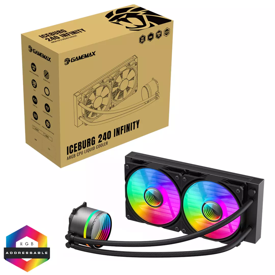 GameMax Iceburg 240mm AIO GameMax Iceburg 240mm AIO Infinity ARGB - Image 1