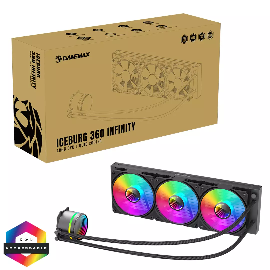 GameMax Iceburg 360mm AIO GameMax Iceburg 360mm AIO Infinity ARGB - Image 1
