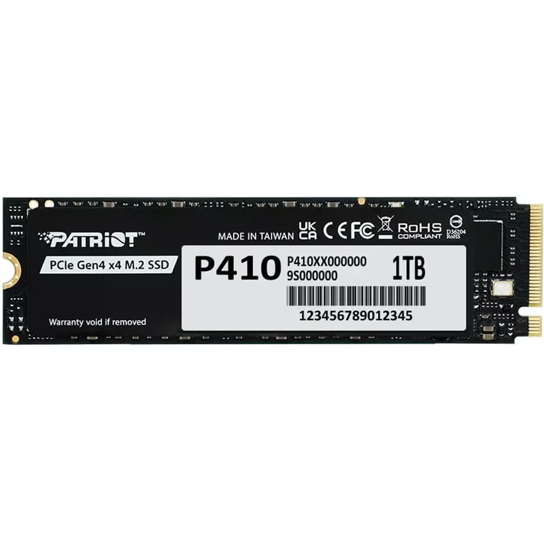 Patriot P410 1TB 1TB Patriot P410 PCIe Gen4 M.2 2280 SSD, Read/write speeds up to 5000MB/s, 4500MB/s - Image 1