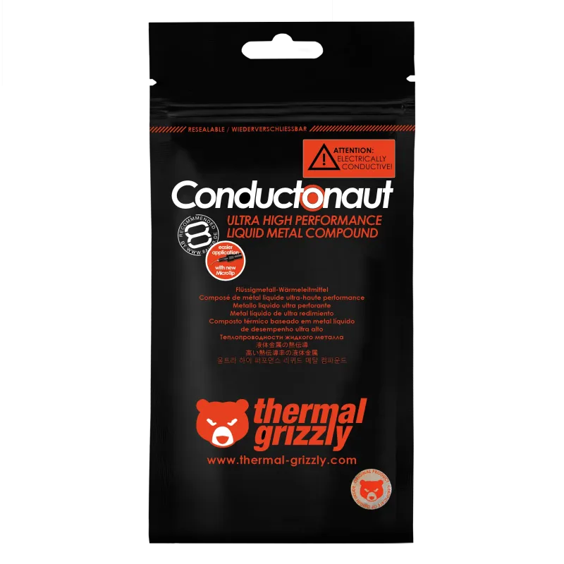 liquid metal 1 Thermal Grizzly - Conductonaut - 1 Gram - Liquid Metal Compound Thermal Paste - Image 1
