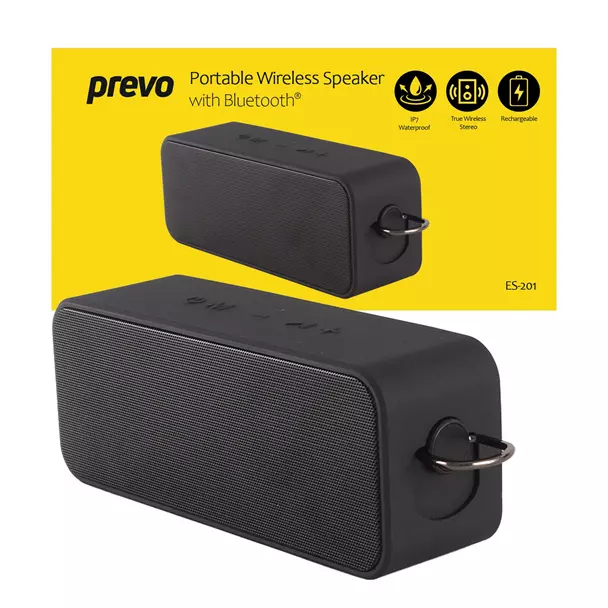 Prevo ES-201 Prevo ES-201 Portable IP7 Waterproof 20W Wireless Speaker with Bluetooth, USB & SD card, Bluetooth 5.3 - Image 1
