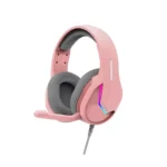 Marvo Scorpion H8618 Tactic 40 USB 2.0 Wired Gaming RGB Headset (Pink) - Image 2