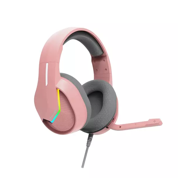 Marvo Scorpion H8618 pink 3 Marvo Scorpion H8618 Tactic 40 USB 2.0 Wired Gaming RGB Headset (Pink) - Image 1