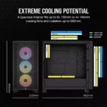 CORSAIR 3000D RGB AIRFLOW BLACK MID CASE - Image 2
