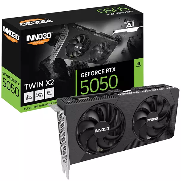 Ino3d rtx 5050 Inno3D GeForce RTX 5050 Twin X2 8GB GDDR6 PCI-Express Graphics Card - Image 1