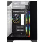 Powercool Atom Black MATX Cube with 3x ARGB Fans - Image 3