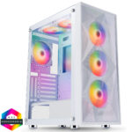 CiT Phantom XL White Gaming Case 6 x ARGB Fans & Hub