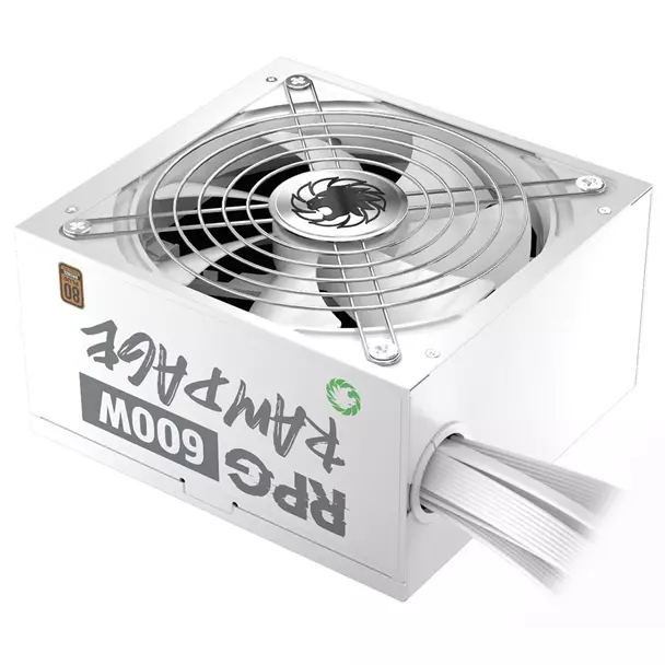 GameMax 600w White 1 GameMax 600w White RPG Rampage 80+ Bronze PSU - Image 1