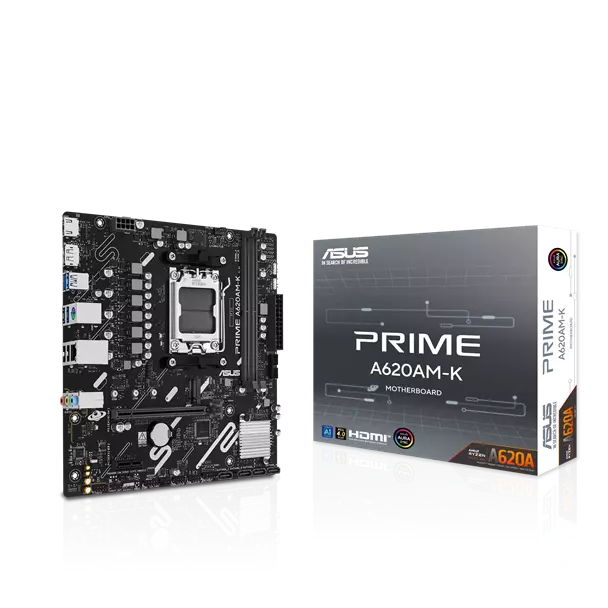 ASUS AM5 PRIME A620AM-K M-ATX ASUS AM5 PRIME A620AM-K M-ATX - Image 1