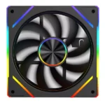 Aura 120mm ARGB Black 4pin PWM PC Cooling Infinity Fan - Image 2