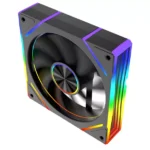 Aura 120mm ARGB Black 4pin PWM PC Cooling Infinity Fan - Image 3