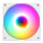 High Flow 120mm ARGB White 4pin PWM PC Cooling Fan - Image 2